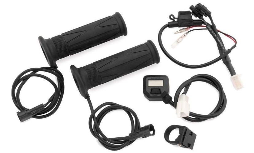 BikeMaster Heated Grips with LCD Voltage Display