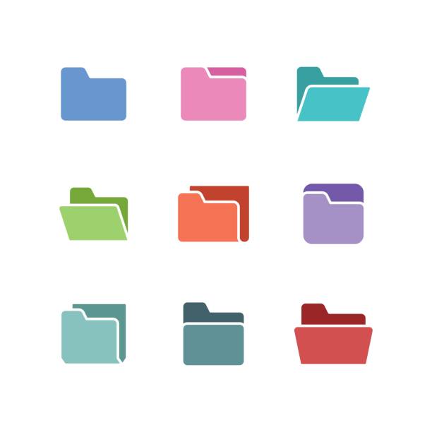 Folder icons,vector illustration.EPS 10.